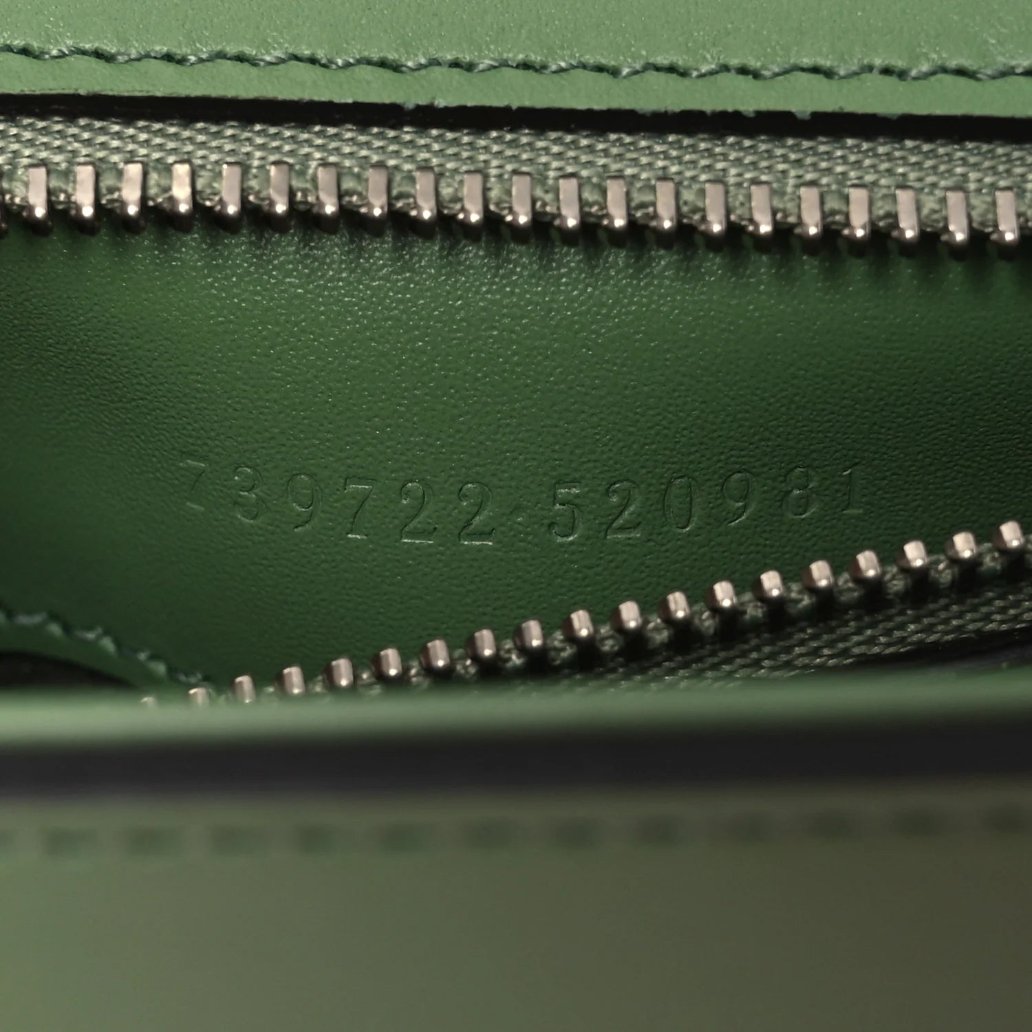 Senna Calfskin Petite GG Top Handle Shoulder Bag Green Soil Grass