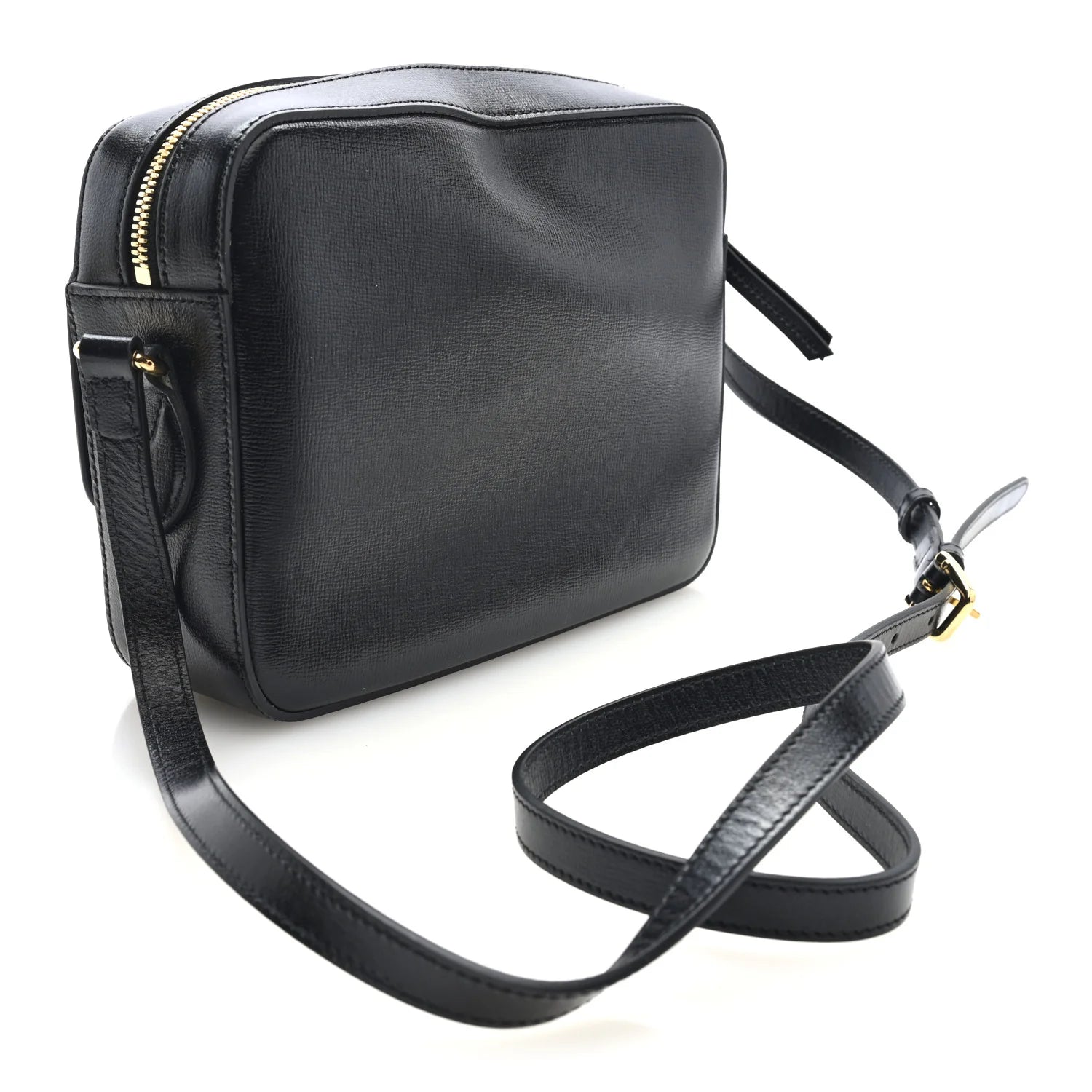 Textured Calfskin Small Horsebit 1955 Shoulder Bag Black