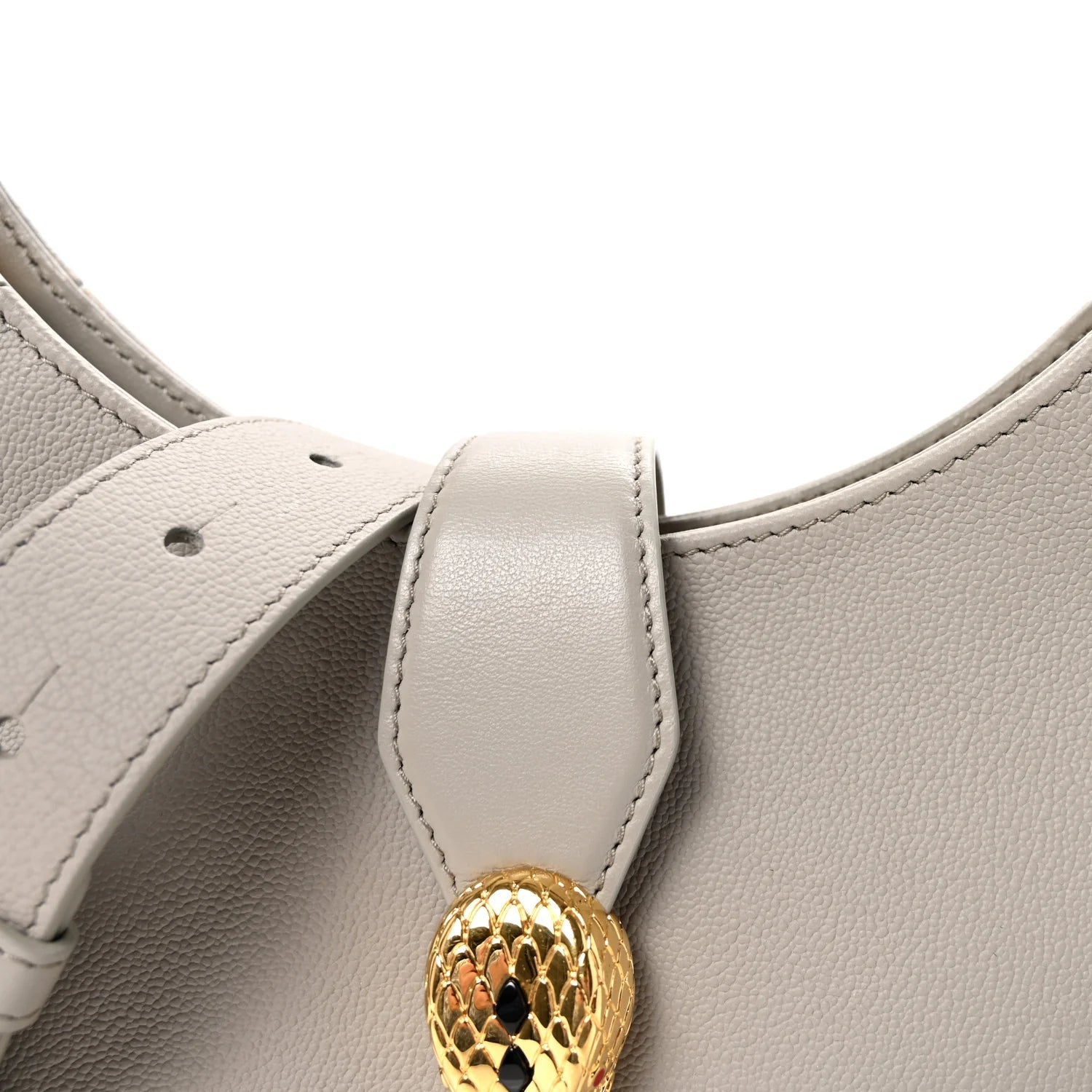 Urban Grain Smooth Calfskin Serpenti Ellipse Shoulder Bag Foggy Opal