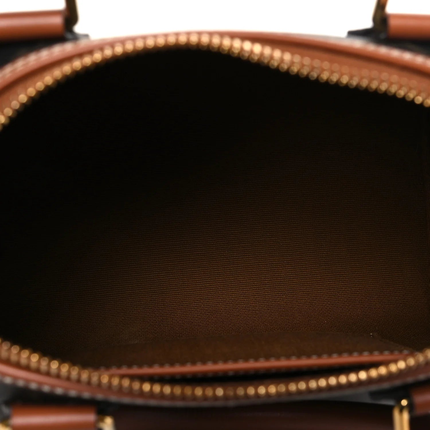 Triomphe Canvas Calfskin Small Boston Bag Tan