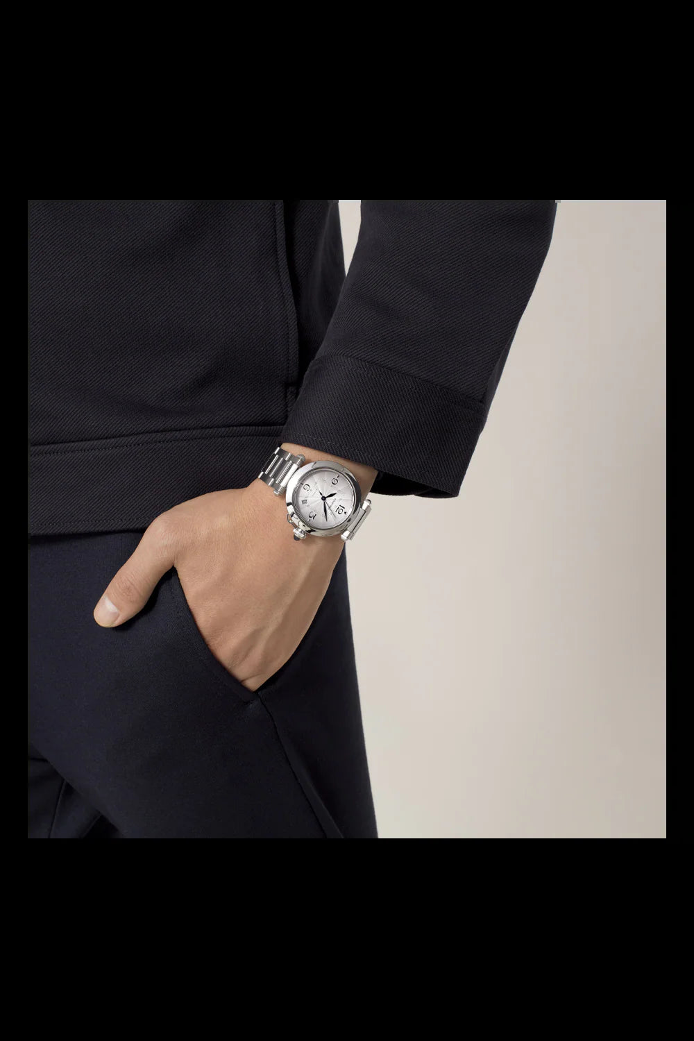 Unworn  Pasha De , Stainless Steel, 41Mm, Ref# WSPA0009, Box and Papers