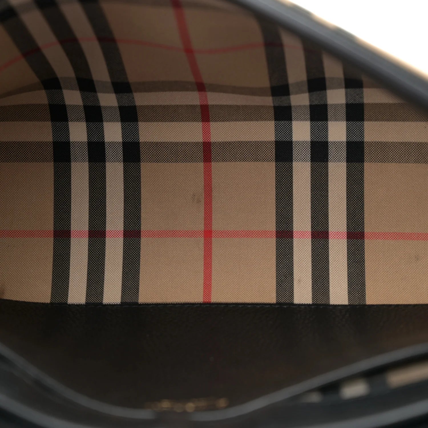 Grainy Calfskin Vintage Check Note Crossbody Bag Black