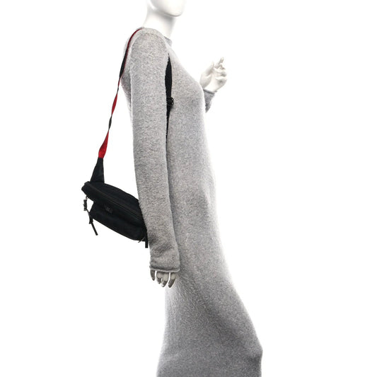 Nylon Loubideal Sneaker Sole Belt Bag Black