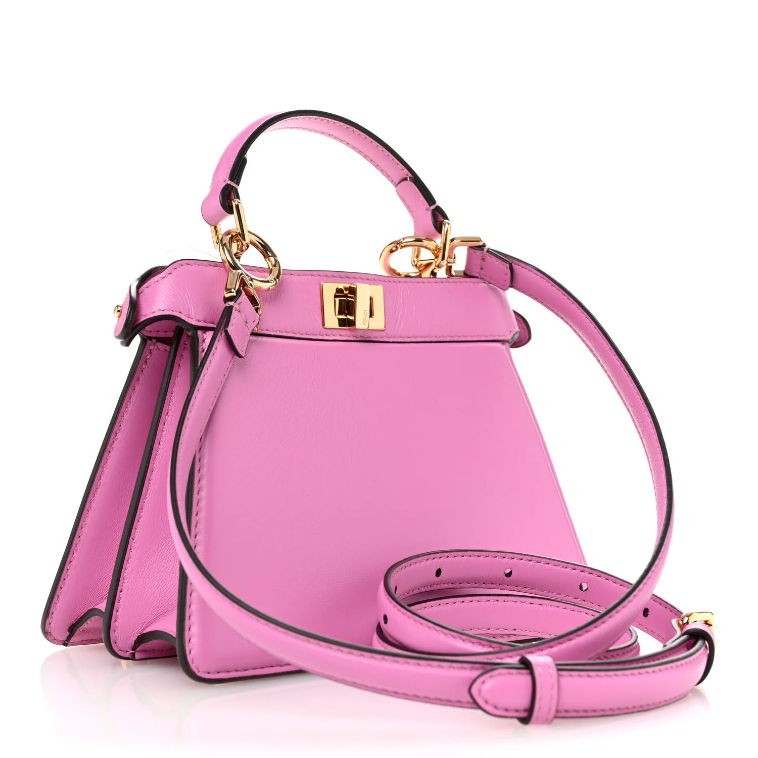 Shiny Nappa Petite Peekaboo I SEE U Satchel Rosa