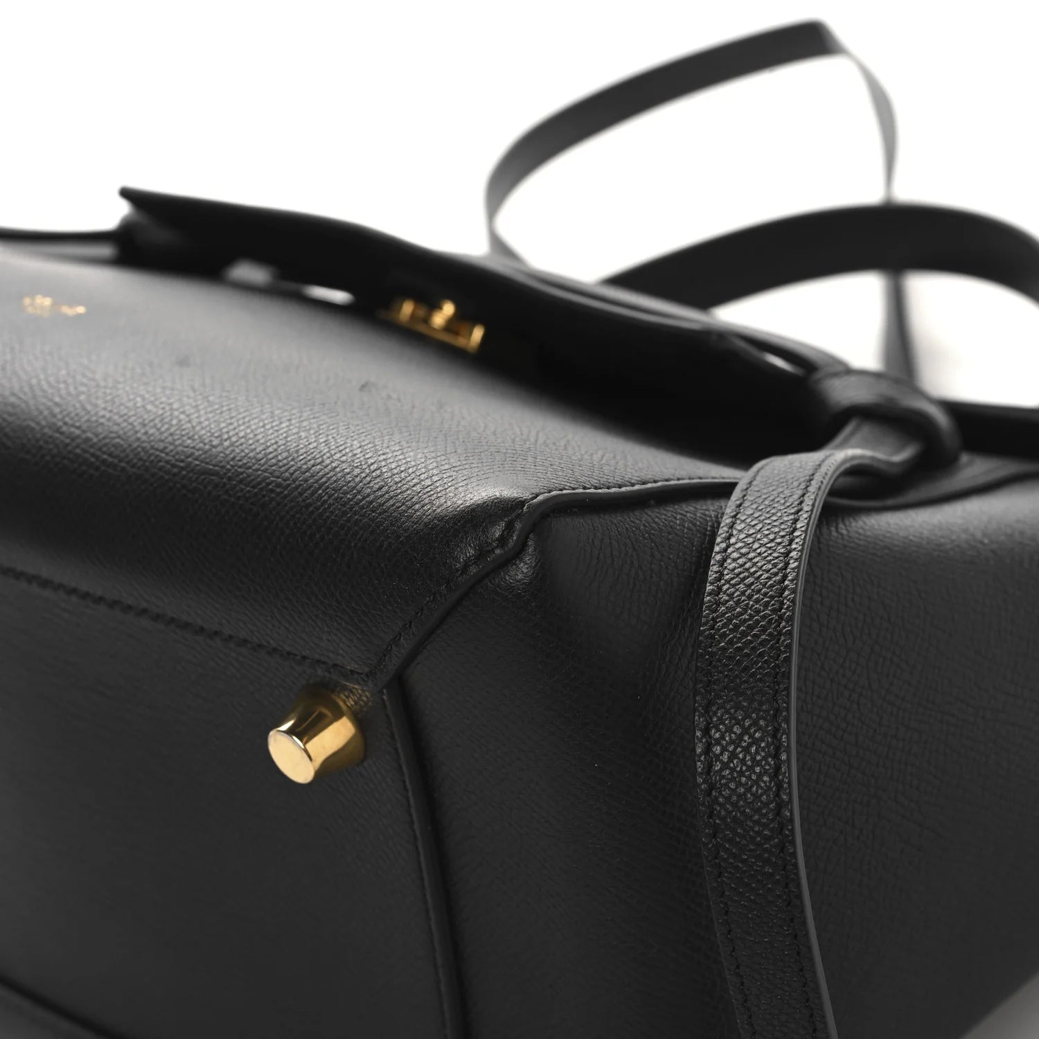 Grained Calfskin Mini Belt Bag Black