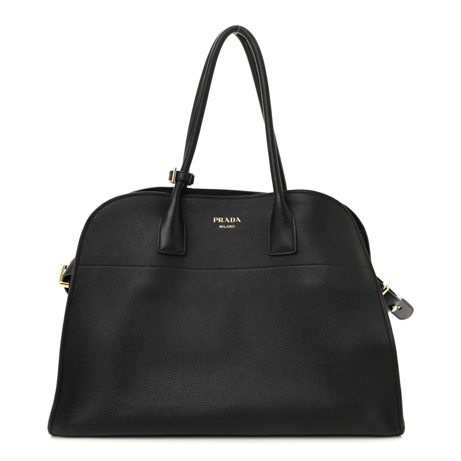 Soft Grain Calfskin Large Tote Bag Black