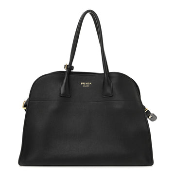 Soft Grain Calfskin Large Tote Bag Black