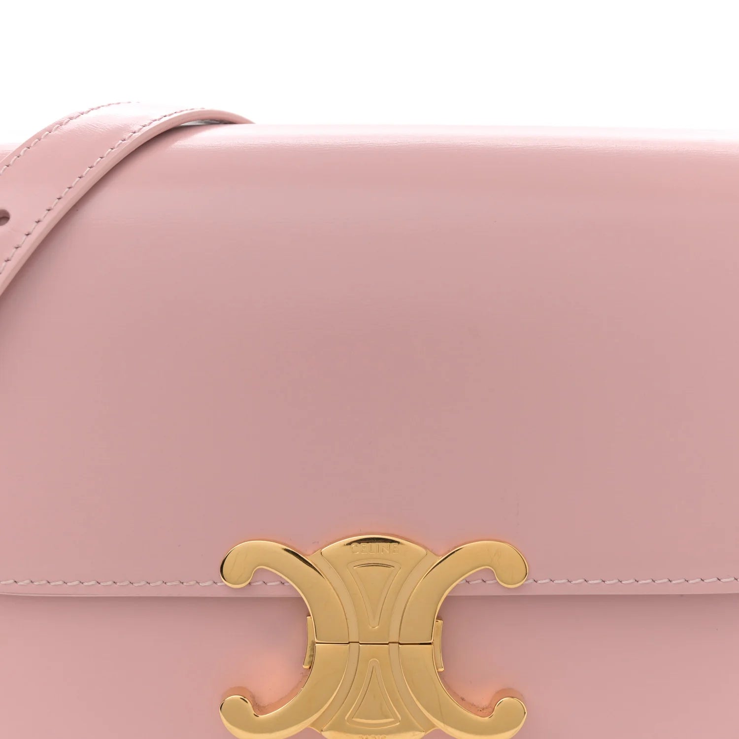 Shiny Calfskin Teen Triomphe Vintage Pink