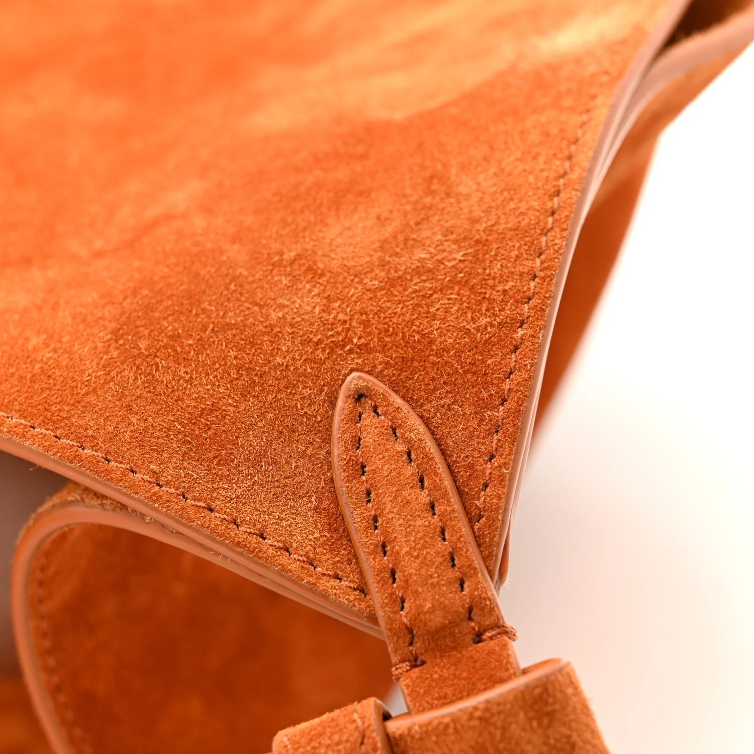 Suede Calfskin Medium Lotus Tote Caramel