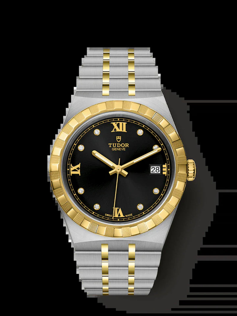 Royal, Stainless Steel and 18K Yellow Gold with Diamond-Set, 38Mm, Ref# M28503-0004
