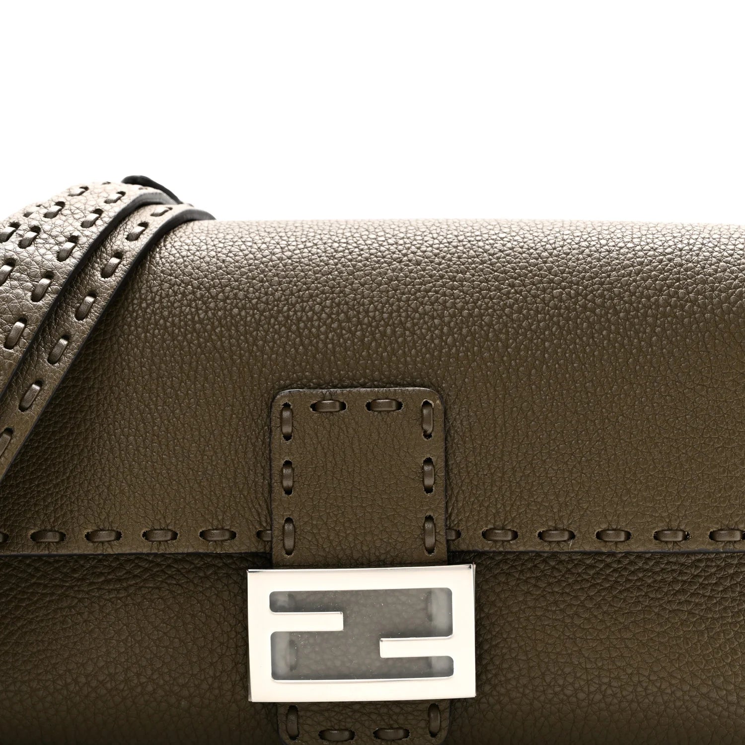 Cuoio Roma Sellerissima Nappa Sintetica Tape Stitch Baguette Wood