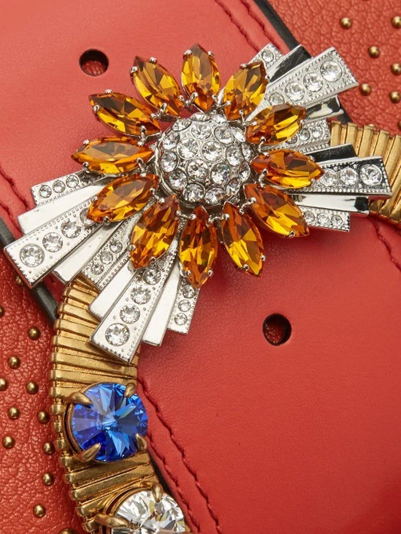 Coral Dalia Embellished Bag