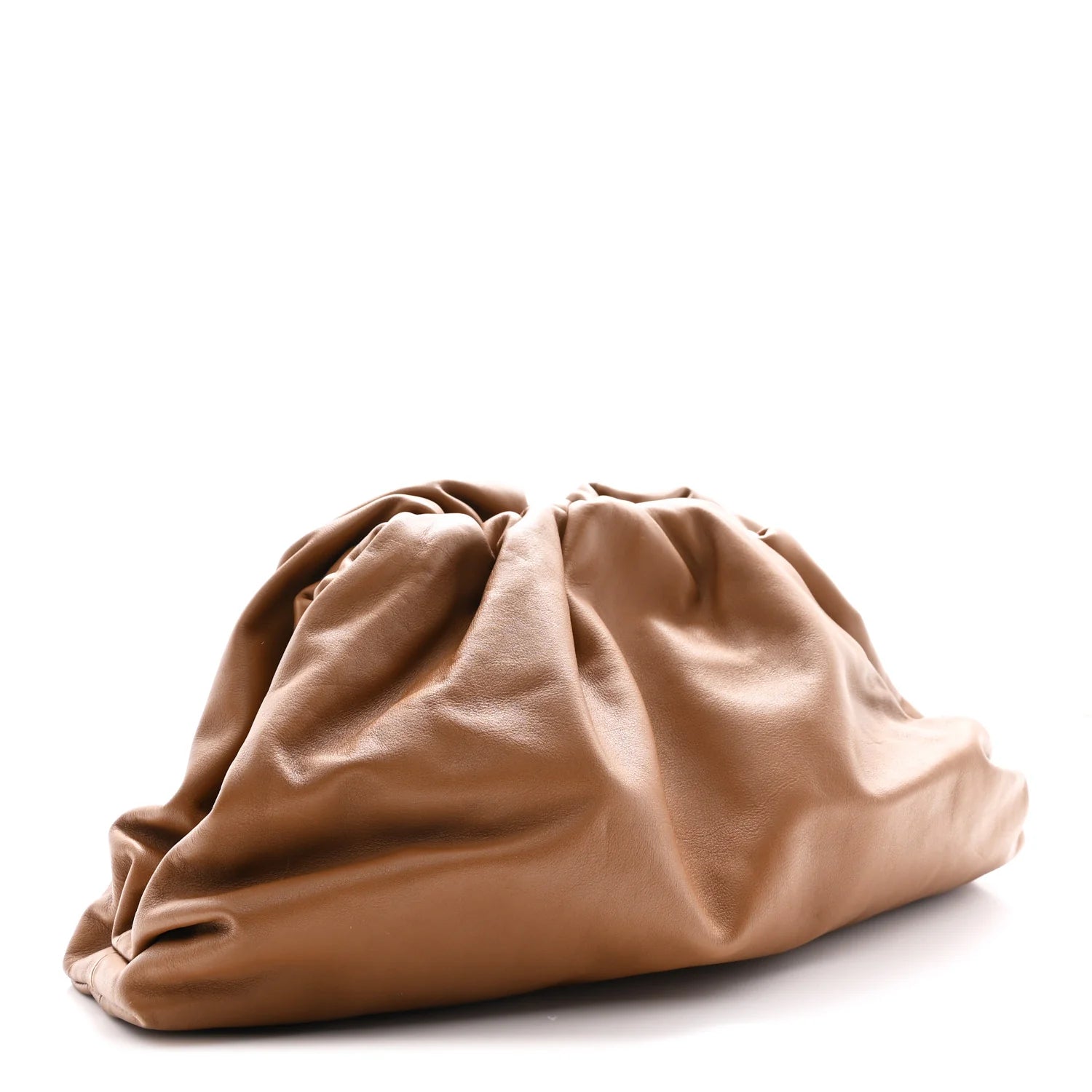 Smooth Butter Calf the Pouch Oversized Clutch Cammello