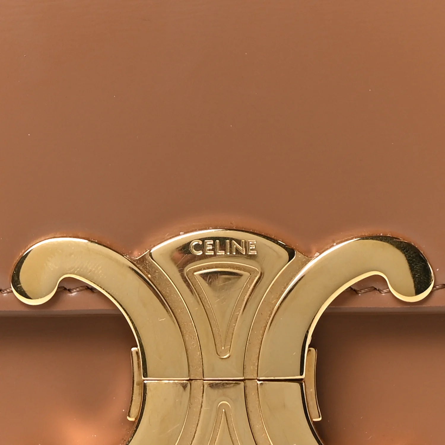 Shiny Calfskin Medium Triomphe Bronze