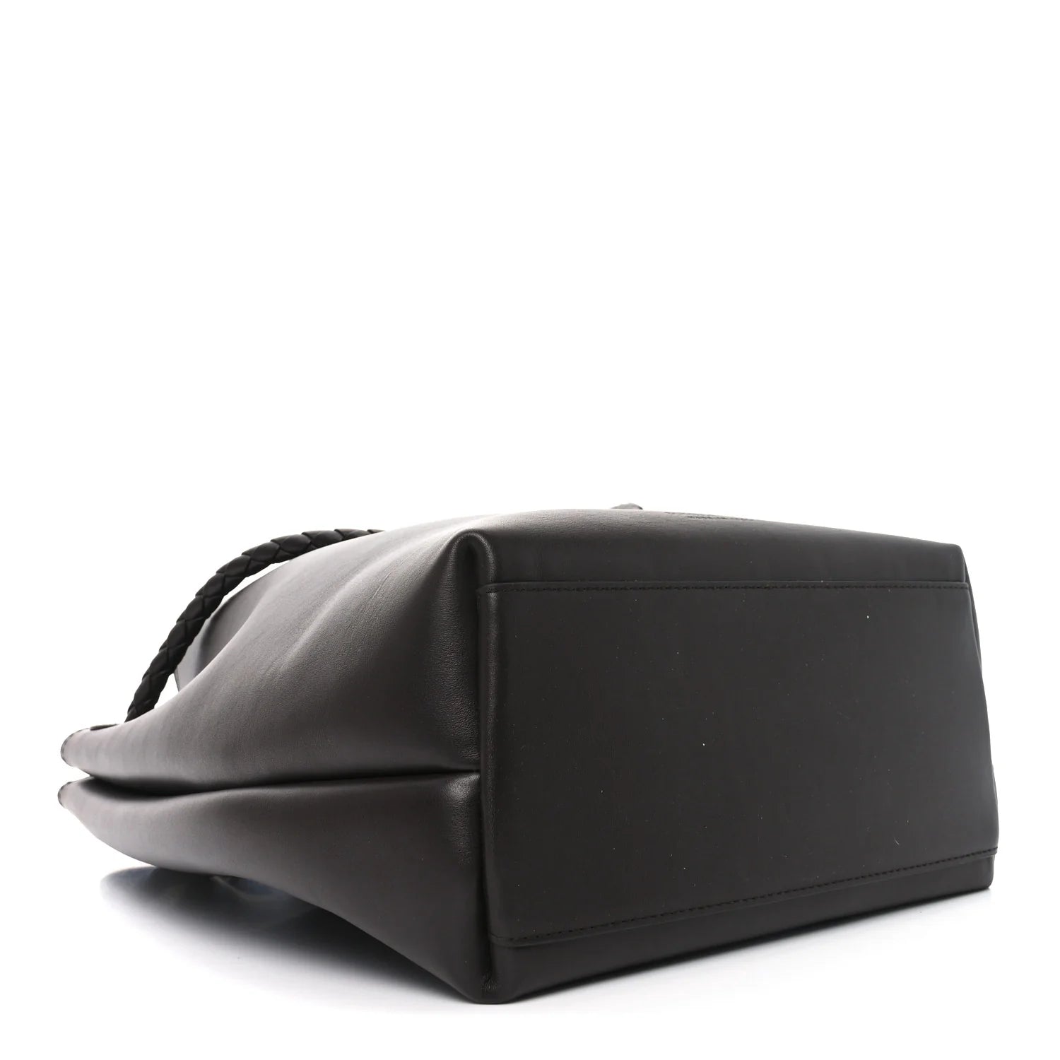 Silky Calfskin Vertical Andiamo Bucket Bag Fondant