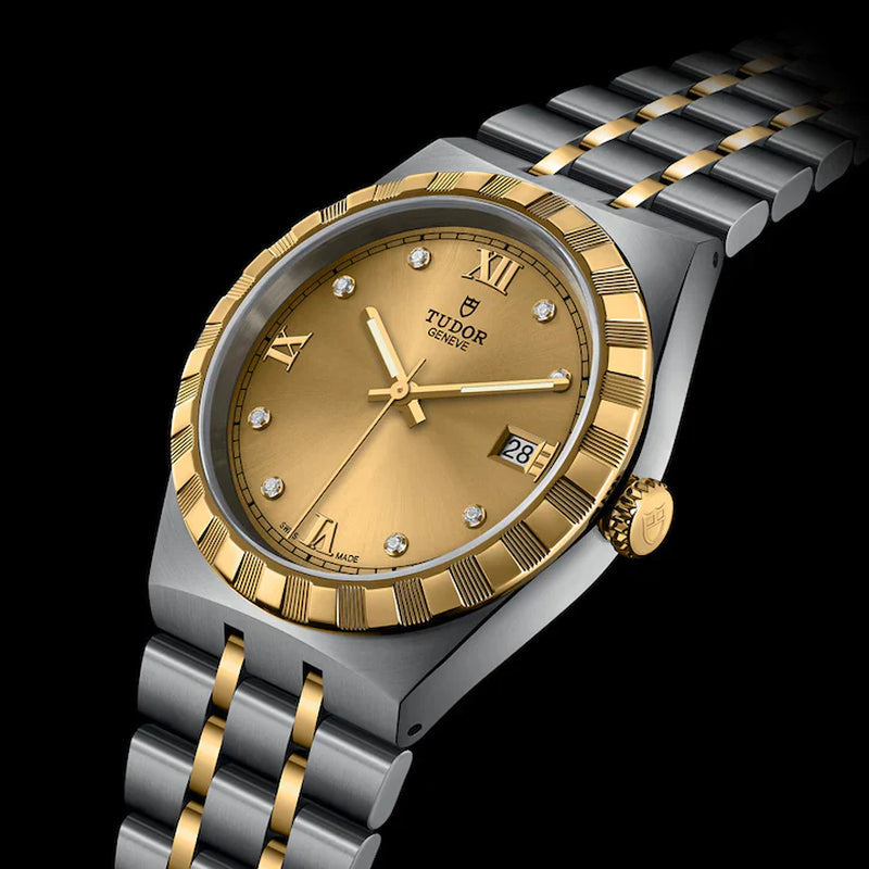 Royal, Stainless Steel and 18K Yellow Gold with Diamond-Set, 38Mm, Ref# M28503-0005