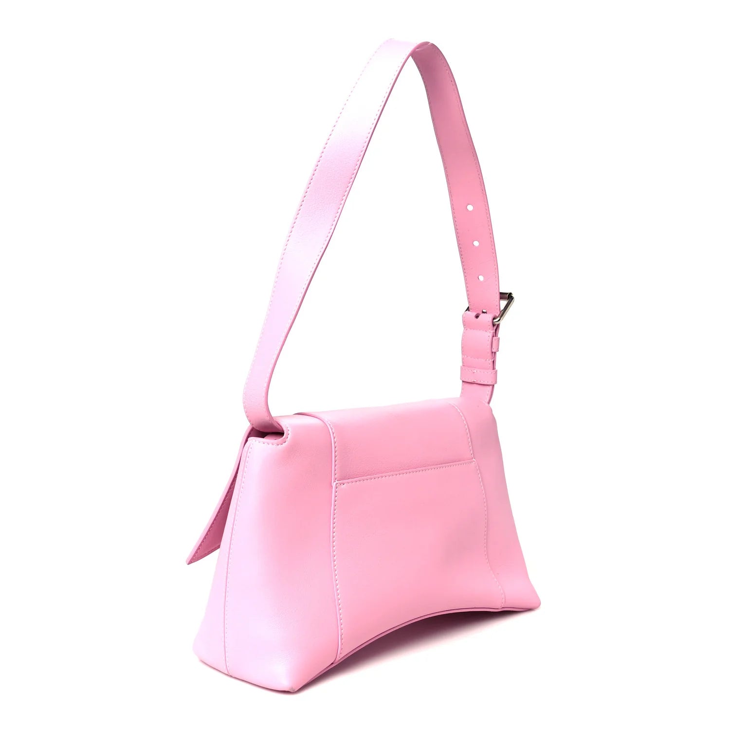 Semi Shiny Smooth Calfskin Small Downtown Shoulder Bag Candy Pink