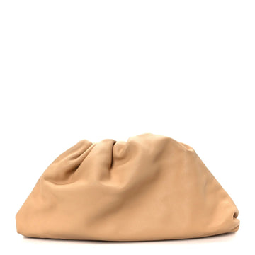 Smooth Butter Calf the Pouch Oversized Clutch Almond