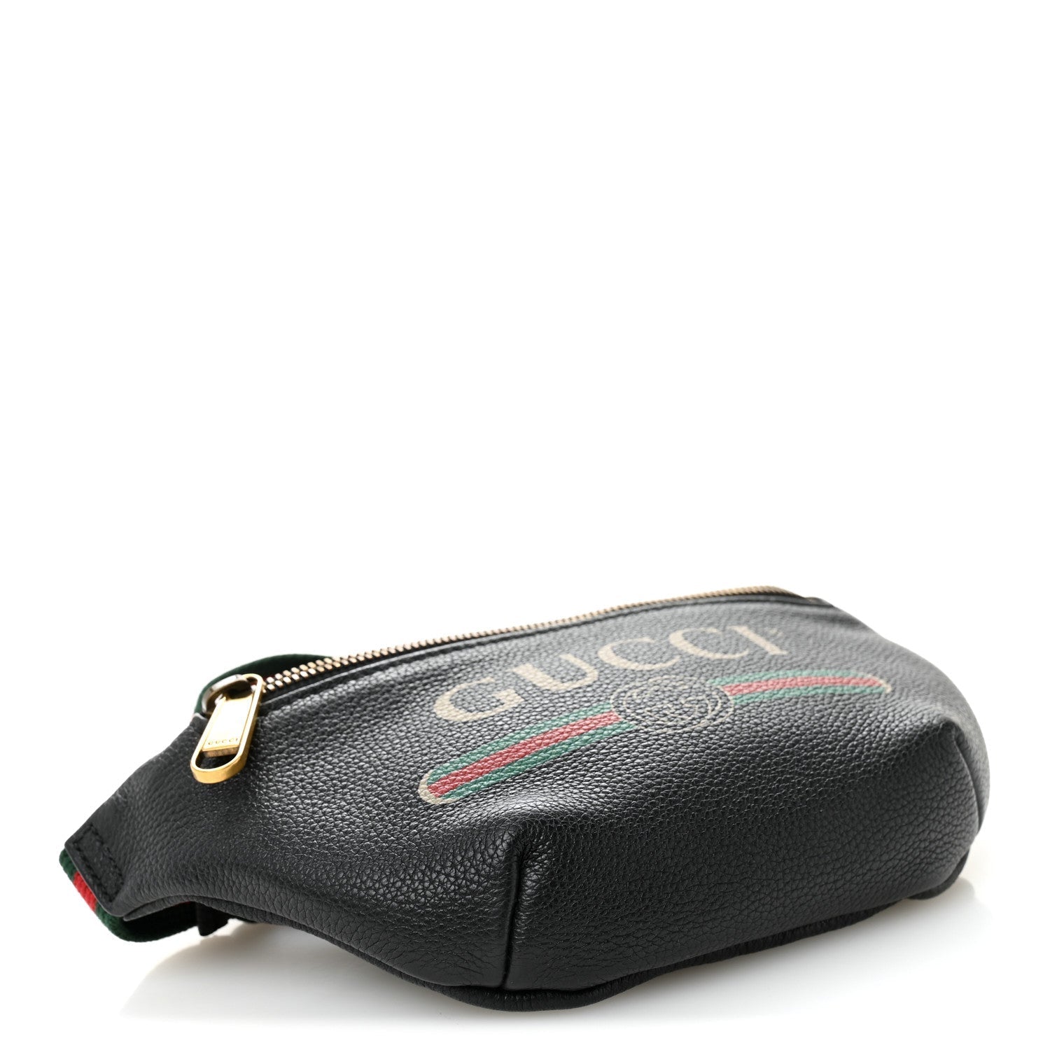 Grained Calfskin Small Logo Belt Bag Black