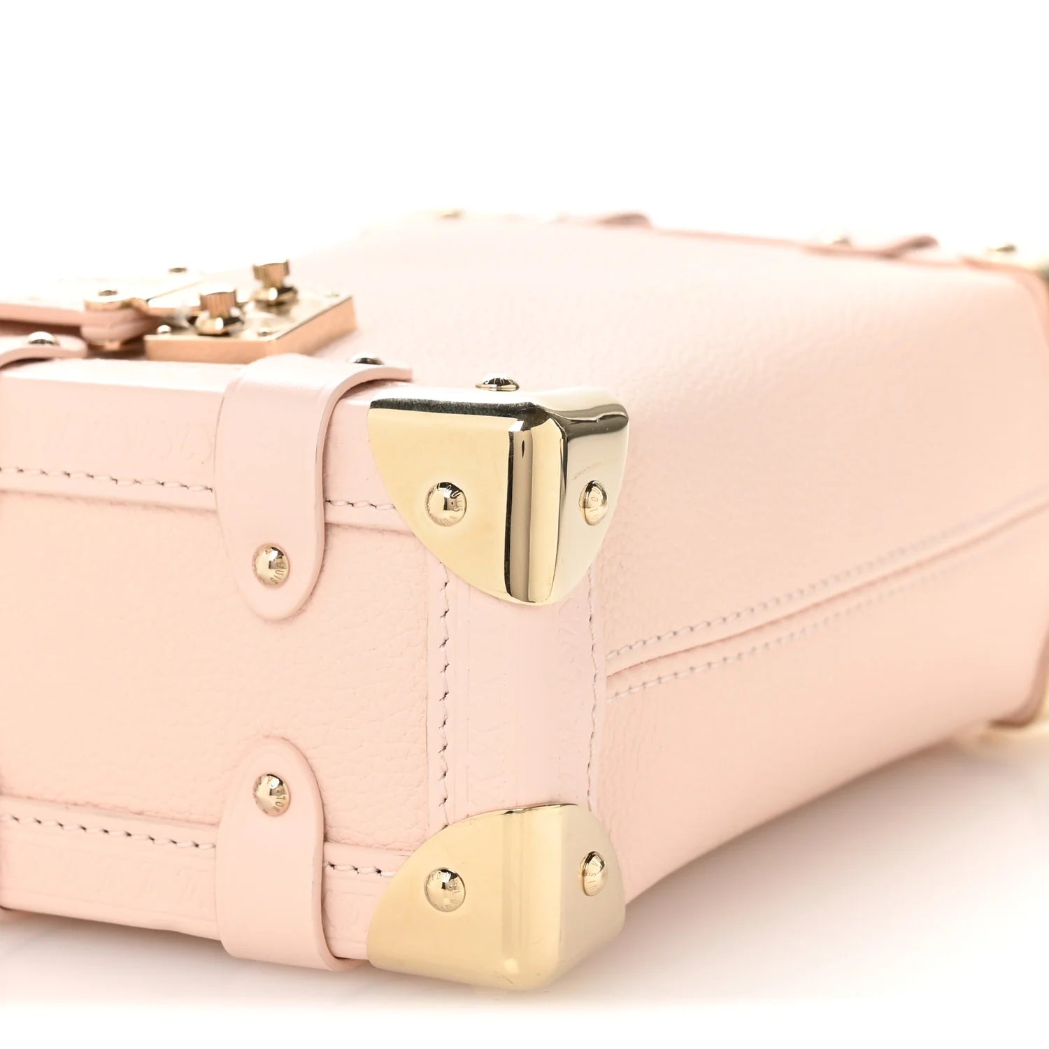 Grained Calfskin Side Trunk PM Pink Pearl