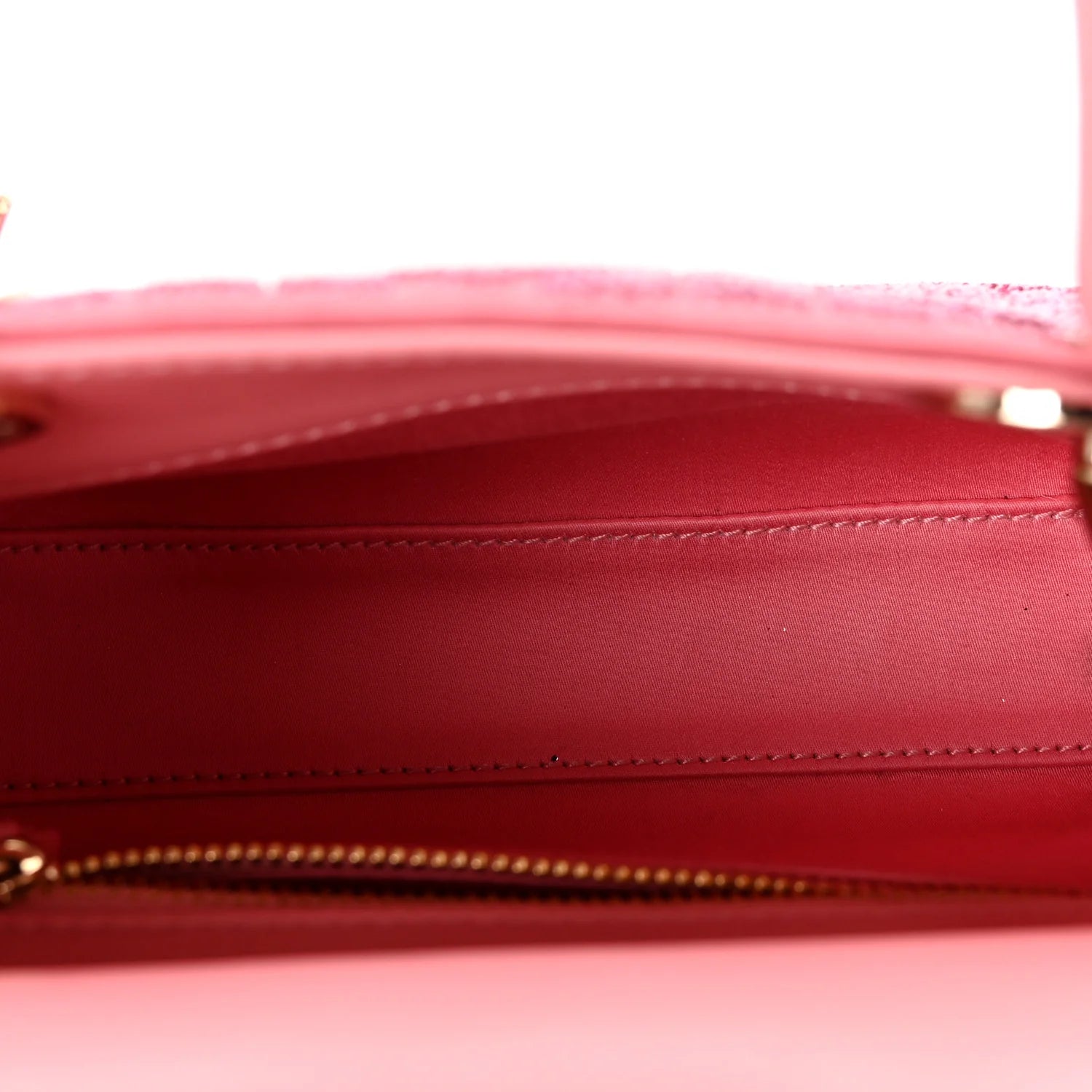 Lambskin Cannage Beaded Embroidered Mini Lady Dior Light Pink