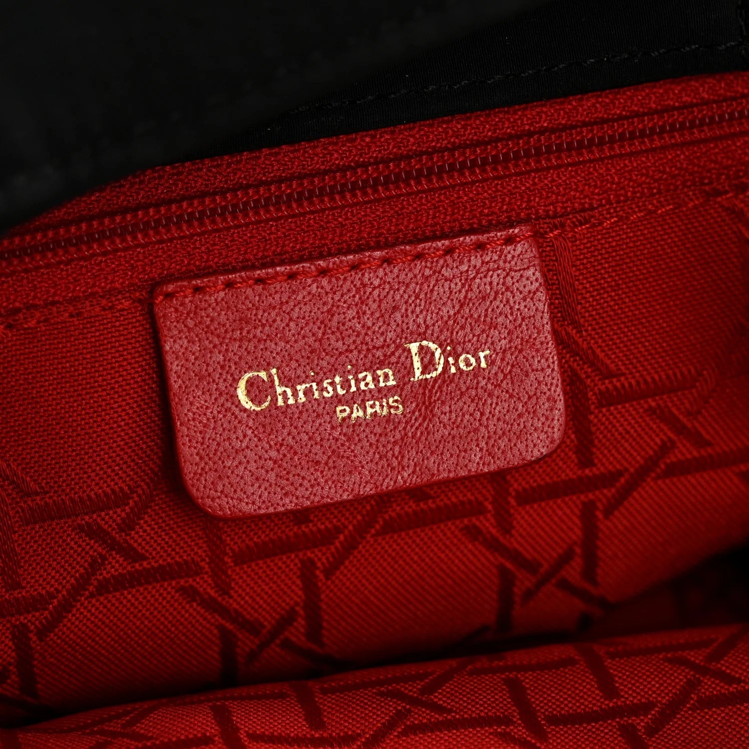 Nylon Cannage Medium Lady Dior Black