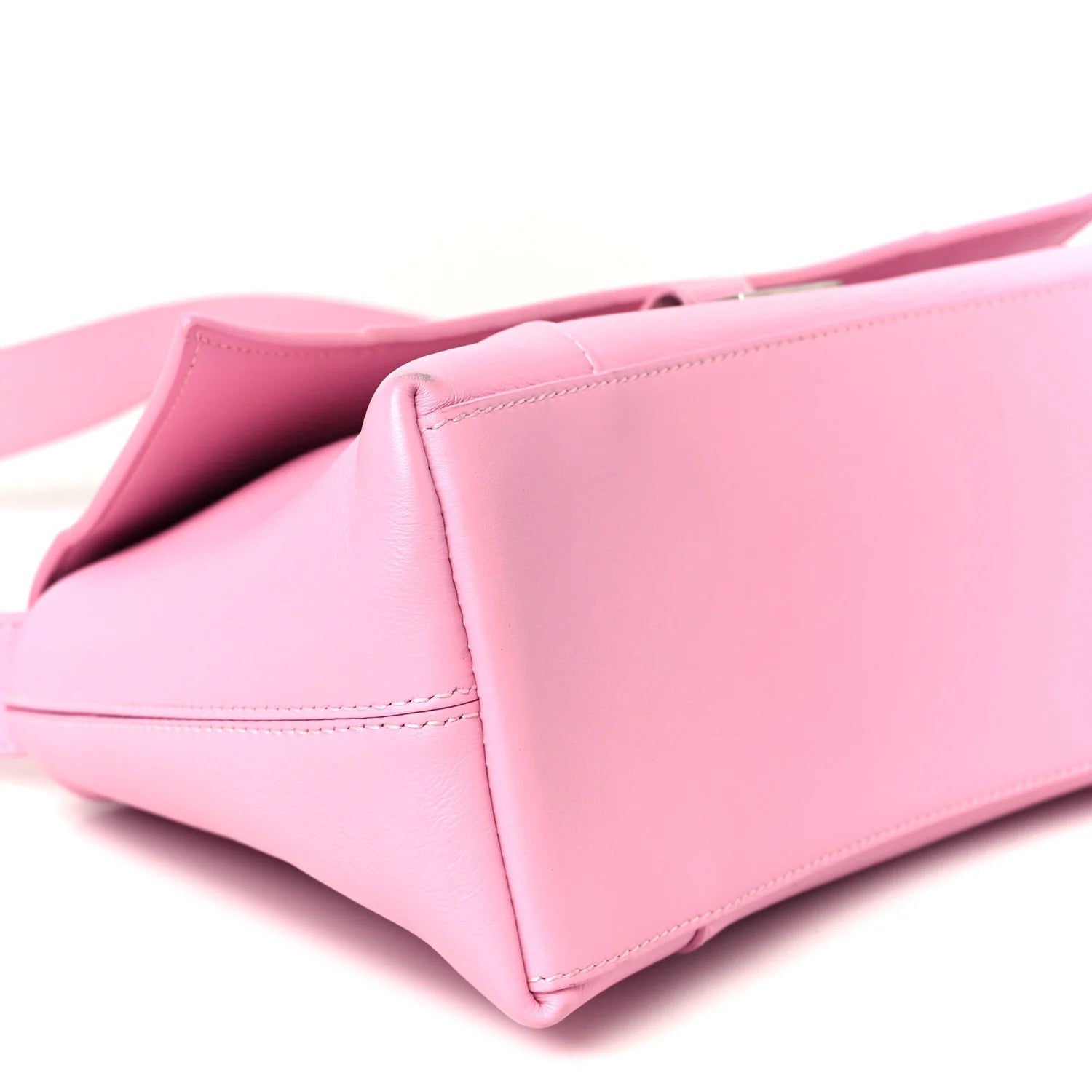 Semi Shiny Smooth Calfskin Small Downtown Shoulder Bag Candy Pink