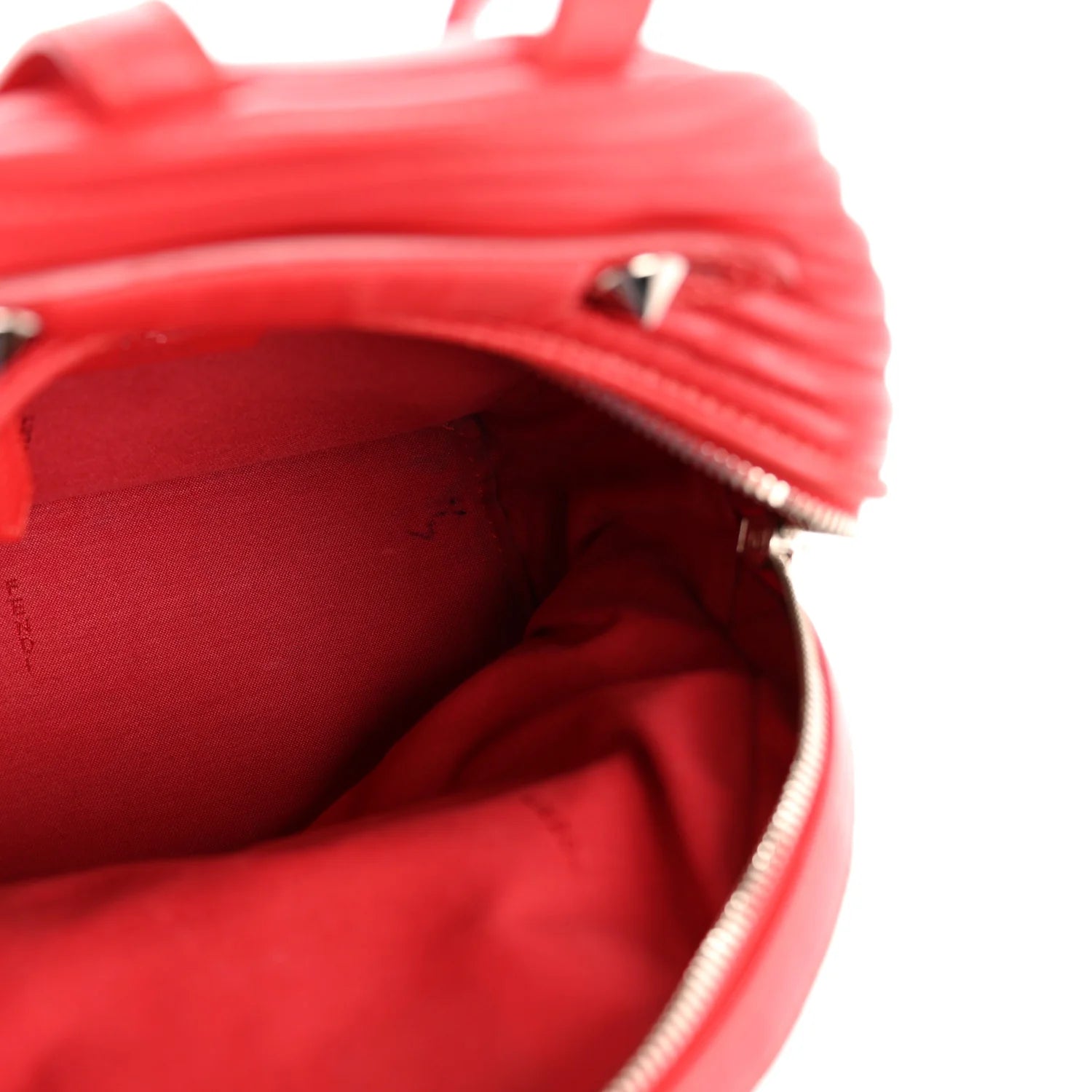 Shiny Nappa Trapuntata Mini Backpack Papavero