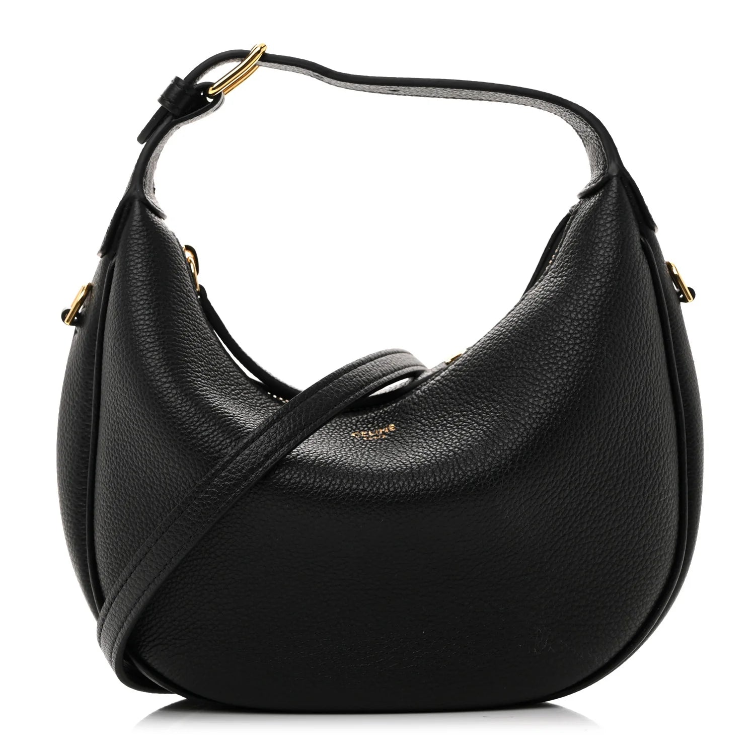 Supple Grained Calfskin Teen Lulu Shoulder Bag Black