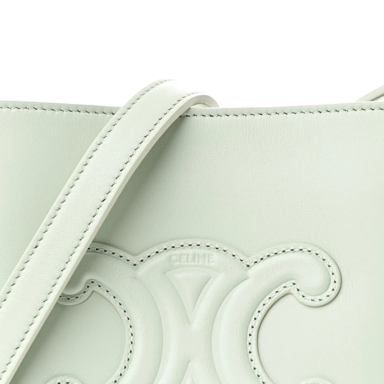 Smooth Calfskin Mini Cuir Triomphe Bucket Bag Jade