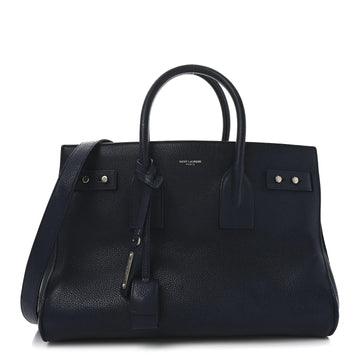 Grained Calfskin Small Supple Sac De Jour Navy