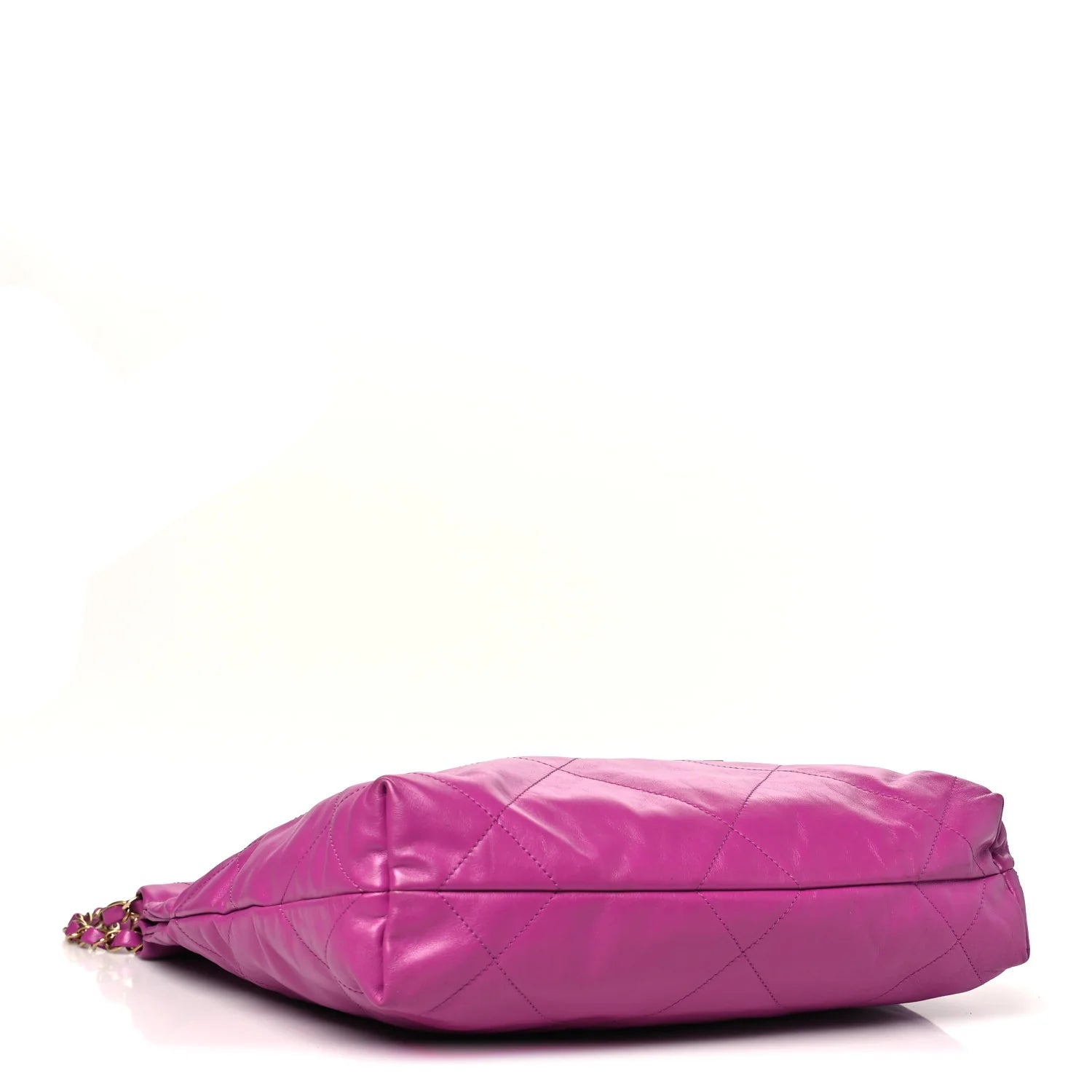 Shiny Calfskin Quilted Small  22 Fuchsia