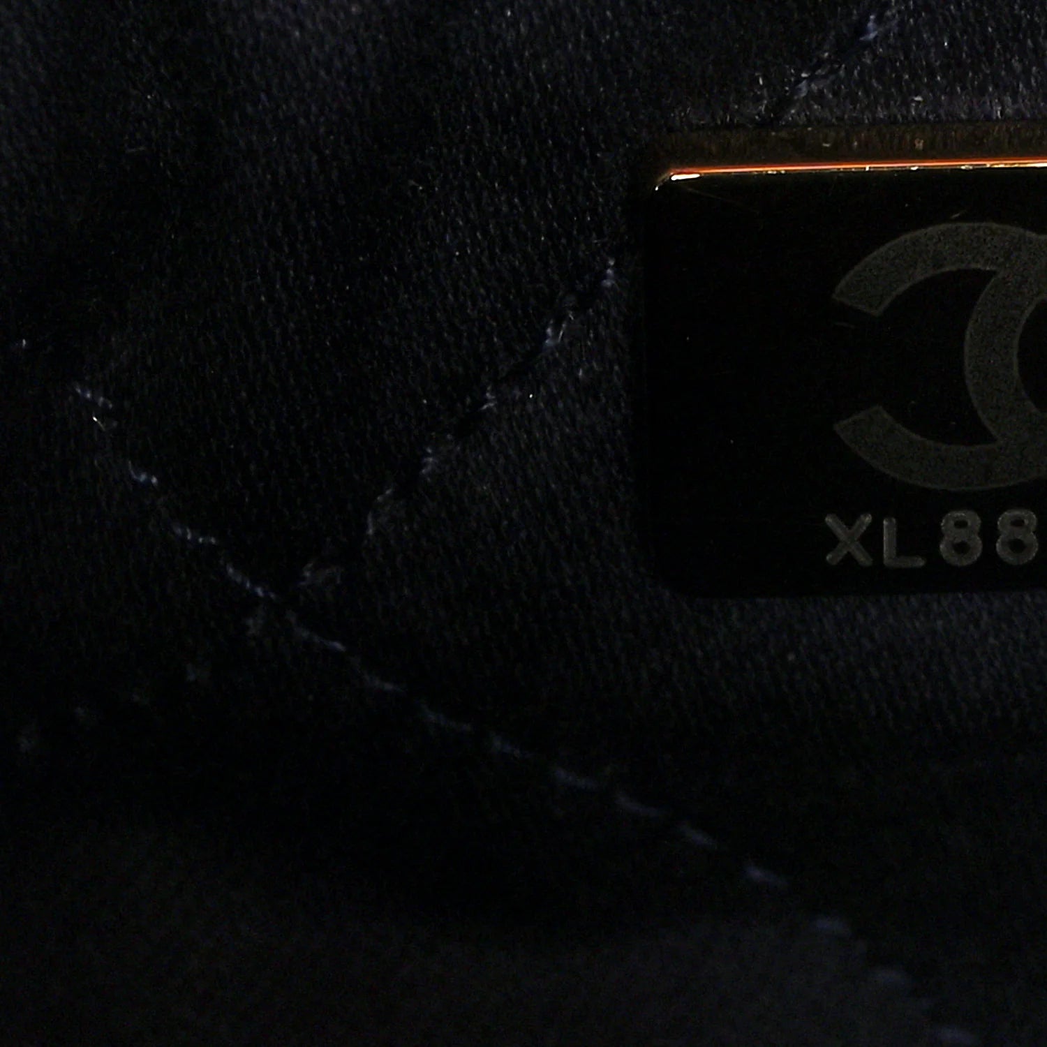 Shiny Calfskin Quilted Mini  22 Navy Blue