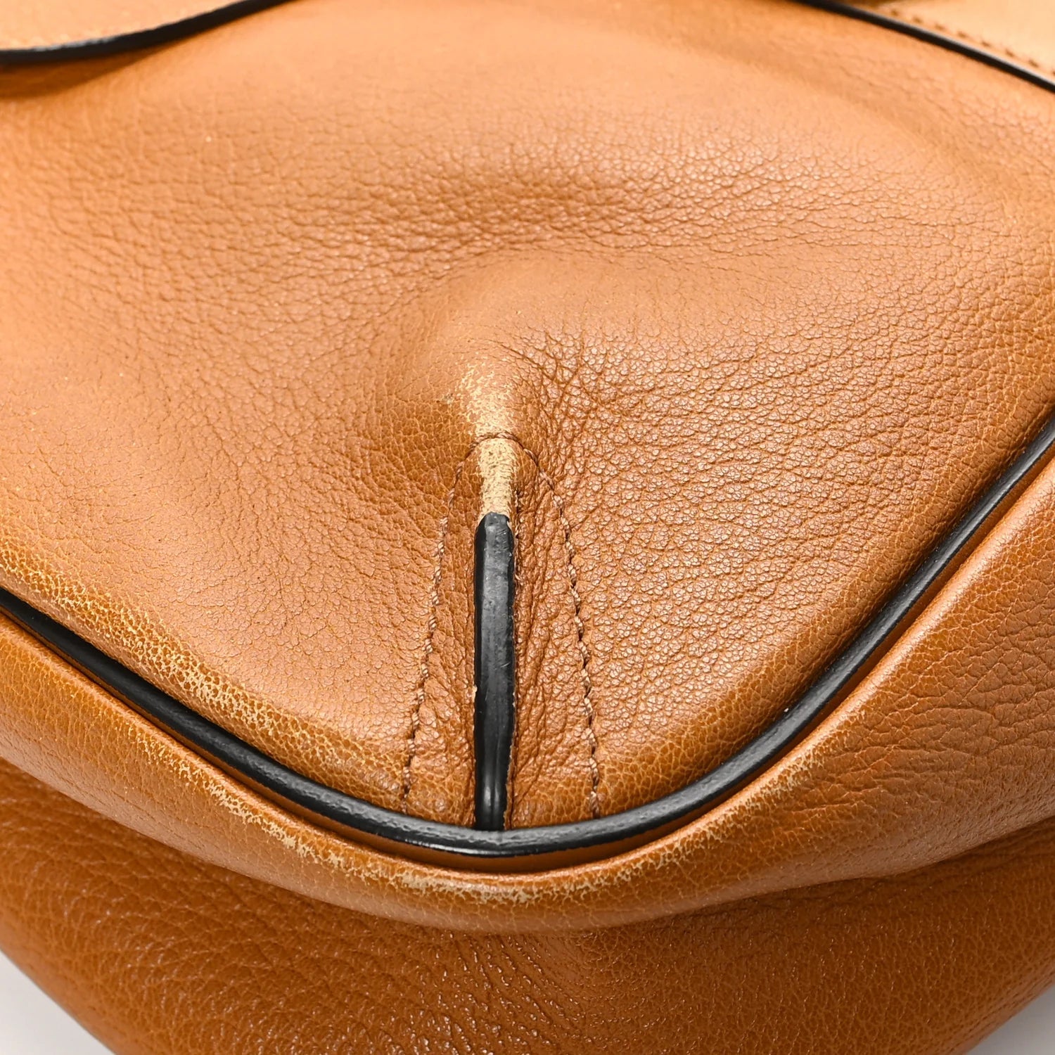 Grained Lambskin Medium Lexa Shoulder Bag Mustard Brown