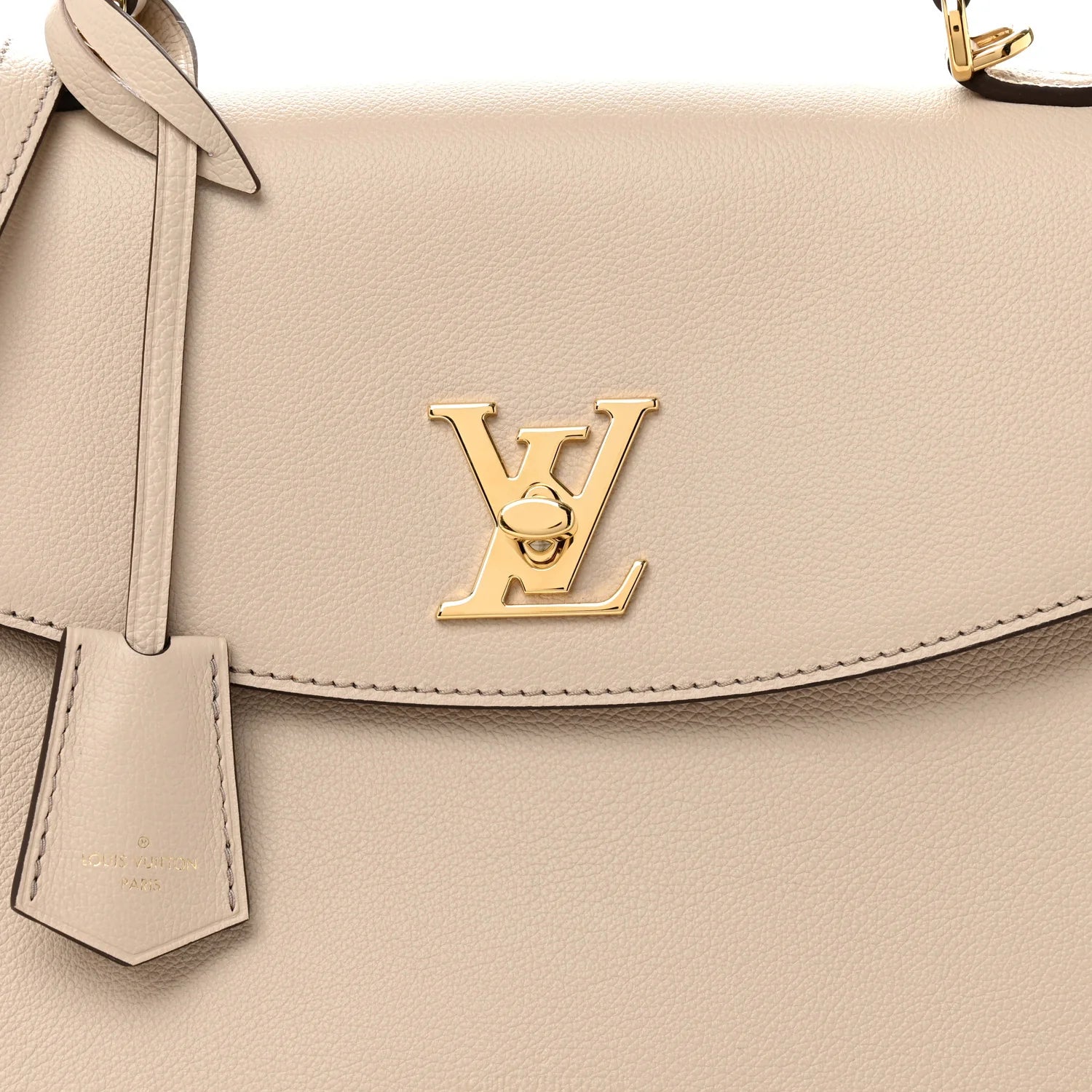 Soft Calfskin Lockme Ever MM Greige