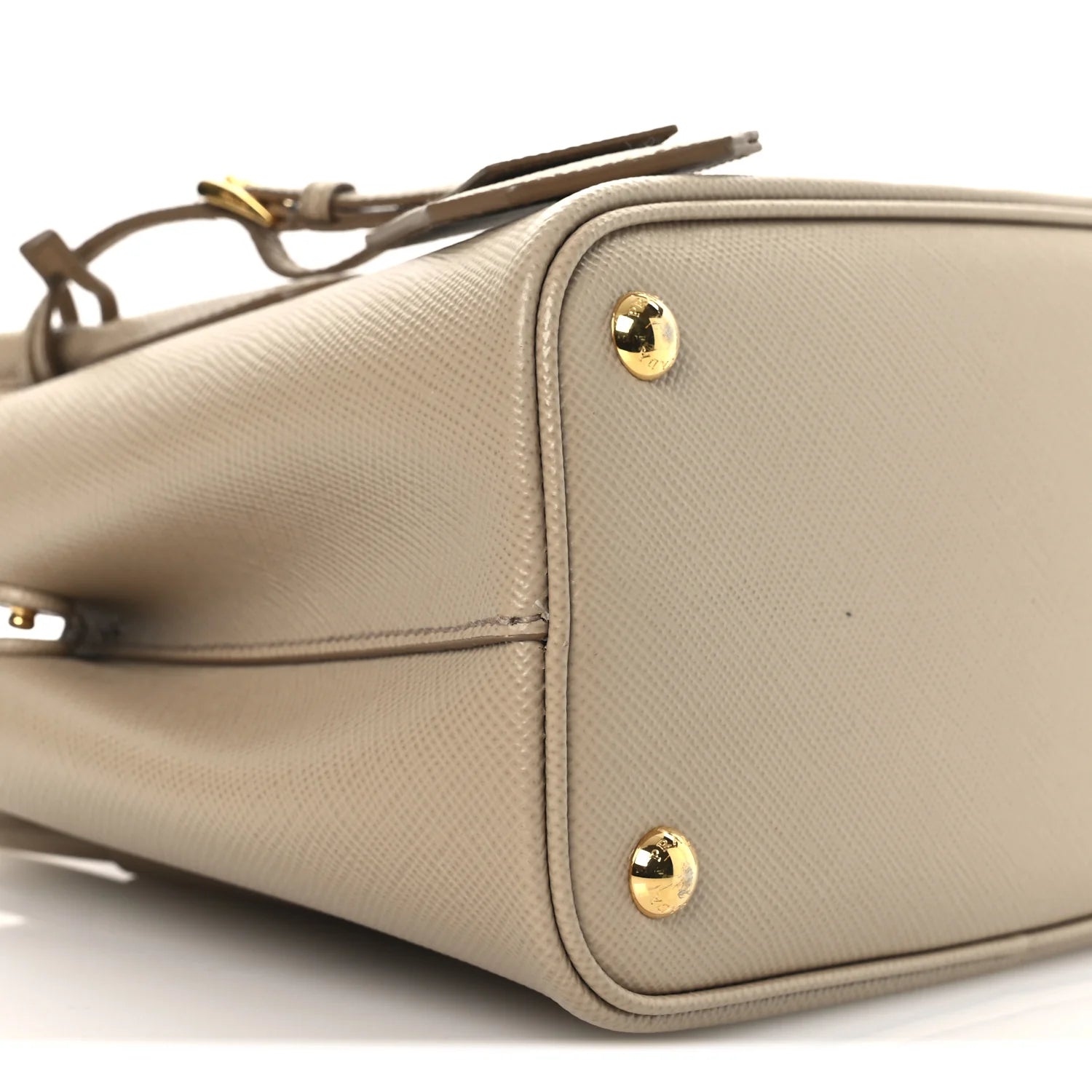 Saffiano Cuir Mini Double Bag Sabbia