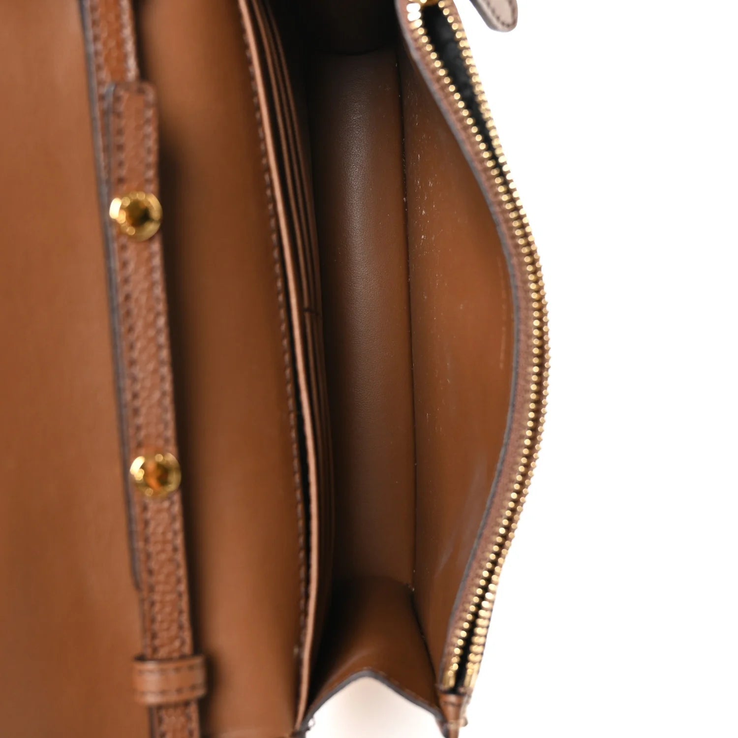 Grained Calfskin House Check Tartan Mix Hampshire Wallet on Chain Tan