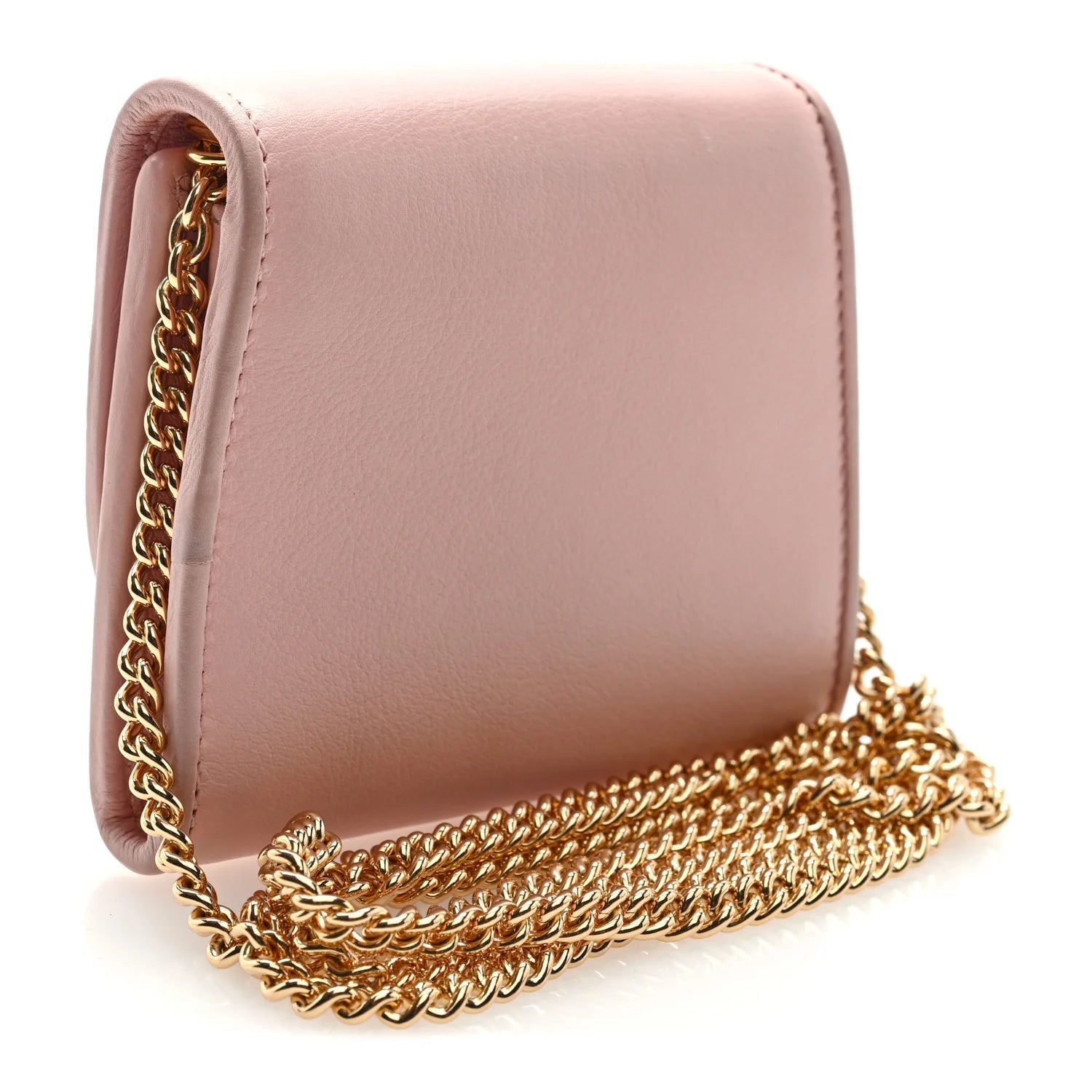 Roxy Calfskin Medium Blondie Chain Wallet Powder Pink