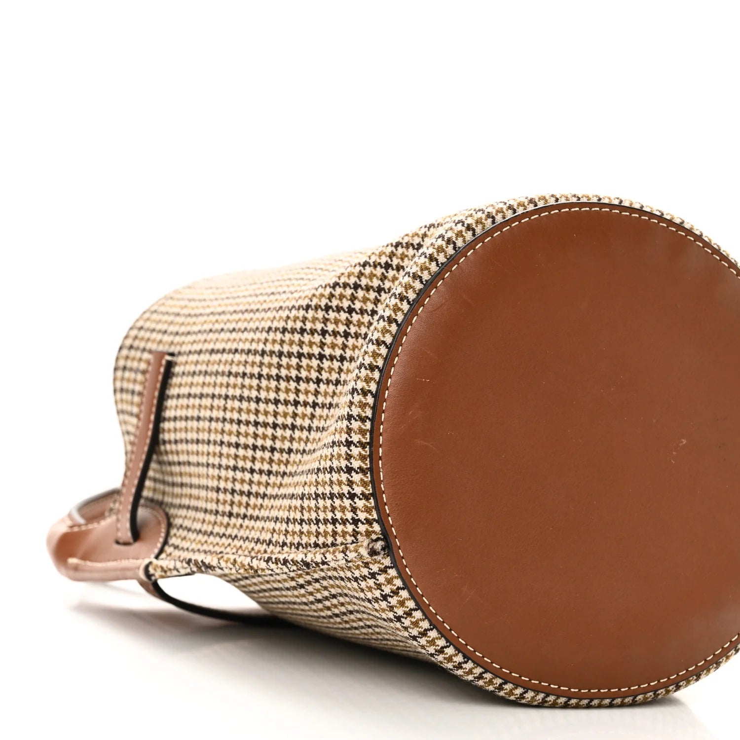 Smooth Calfskin Tweed Nano Big Bag Bucket Tan