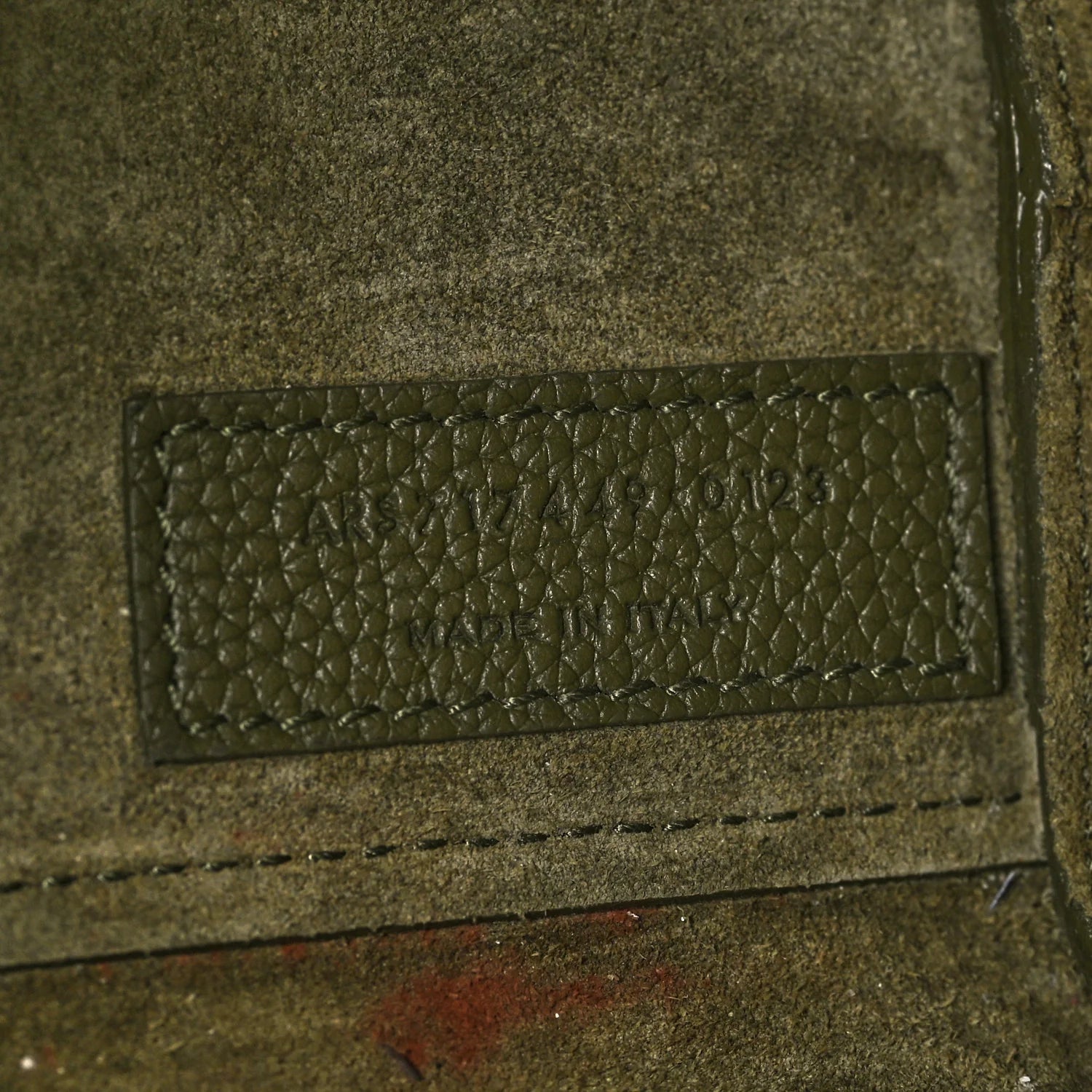 Grained Calfskin Nano Supple Sac De Jour Loden Green