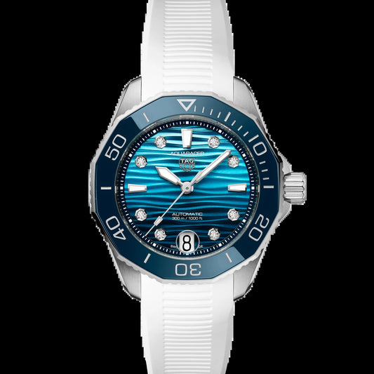 Unworn  Aquaracer Professional 300 Date, Stainless Steel Set with Diamonds, Ref# WBP231N.FT6234, Box & Papers