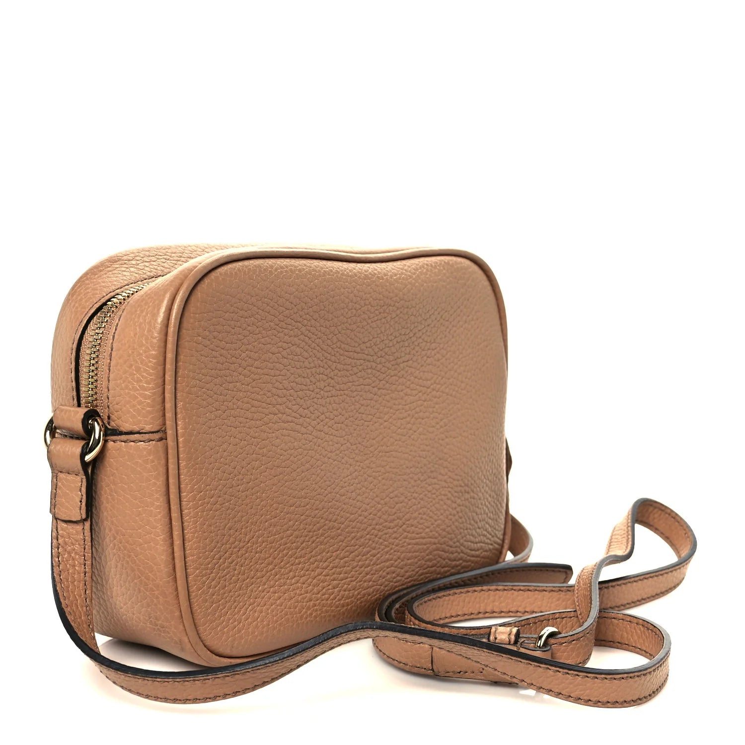 Pebbled Calfskin Small Soho Disco Bag Camelia