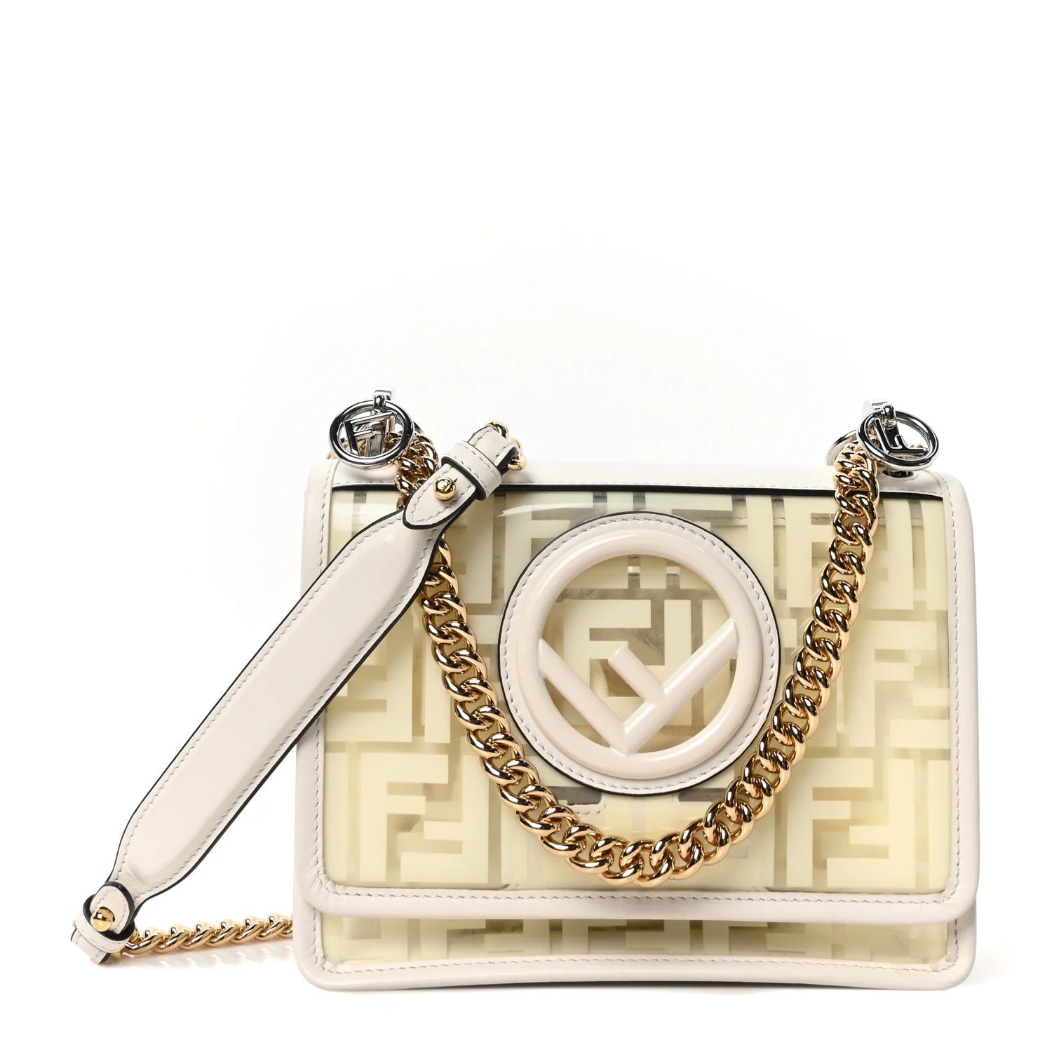 TPU FF Vitello Century F Is  Small Kan I Shoulder Bag White