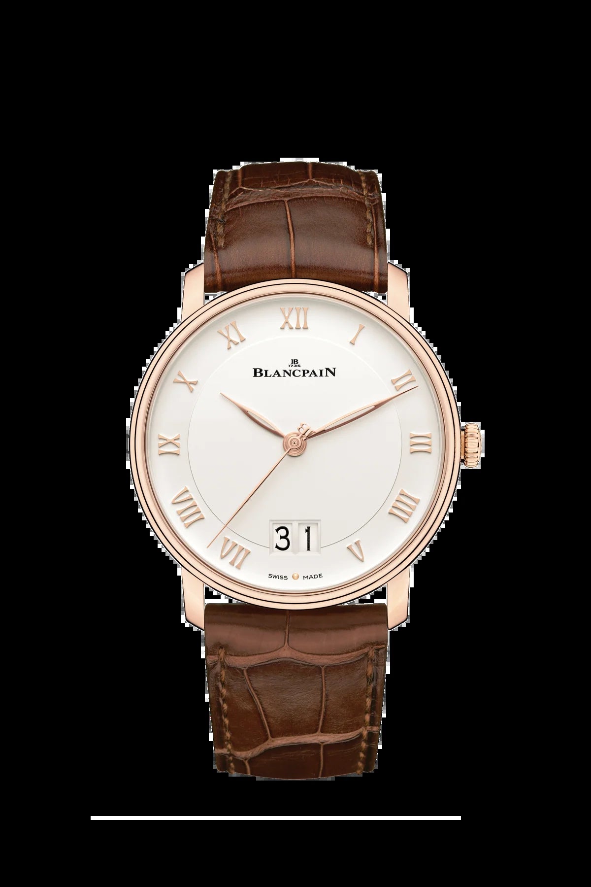 Unworn  Villeret Grande Date, 18K Red Gold, 40Mm, Ref# 6669-3642-55A, Box and Papers