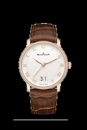 Unworn  Villeret Grande Date, 18K Red Gold, 40Mm, Ref# 6669-3642-55A, Box and Papers