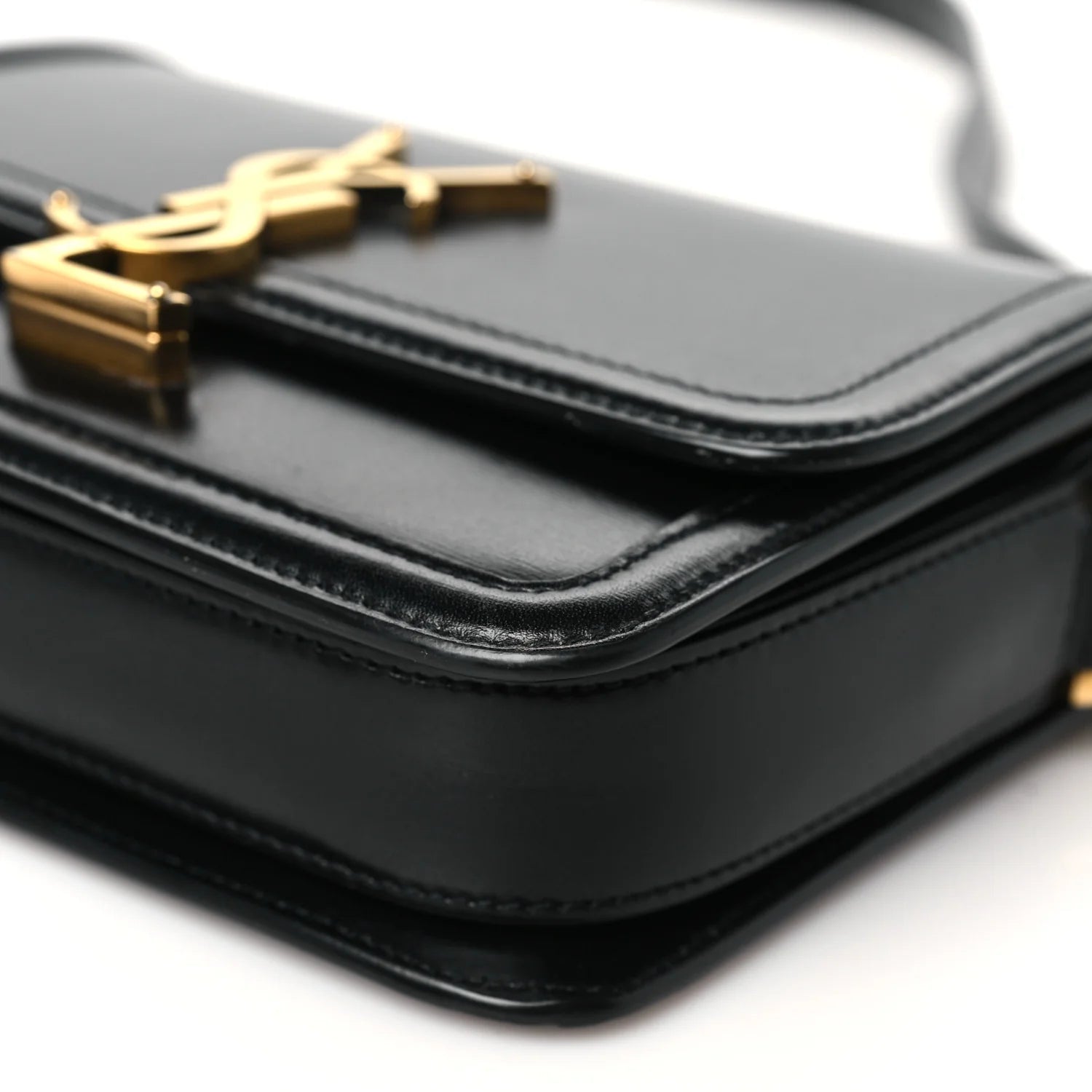 Smooth Calfskin Small Solferino Satchel Black