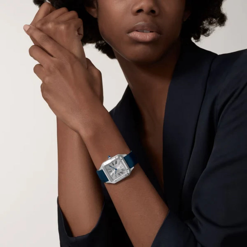 Unworn  Santos Dumont De , Stainless Steel, 43.5Mm X 31.4Mm, Ref# WSSA0022, Box and Papers