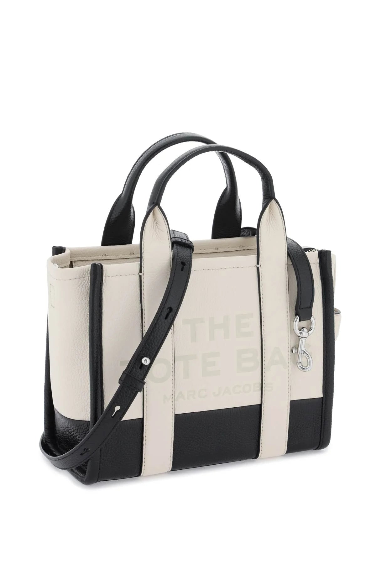 TWO-TONE LEATHER SMALL the TOTE BAG HANDBAG