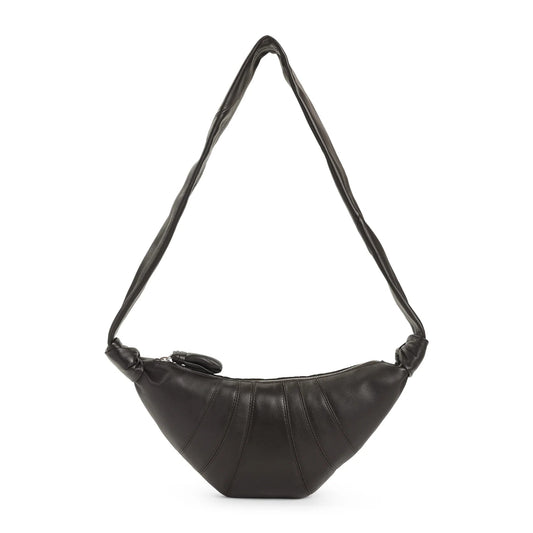 LEATHER CROISSANT ZIP BAG