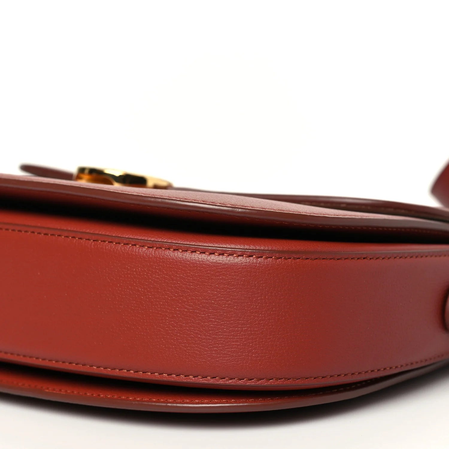 Grained Calfskin Small Ghiera Bag Deep Kummel